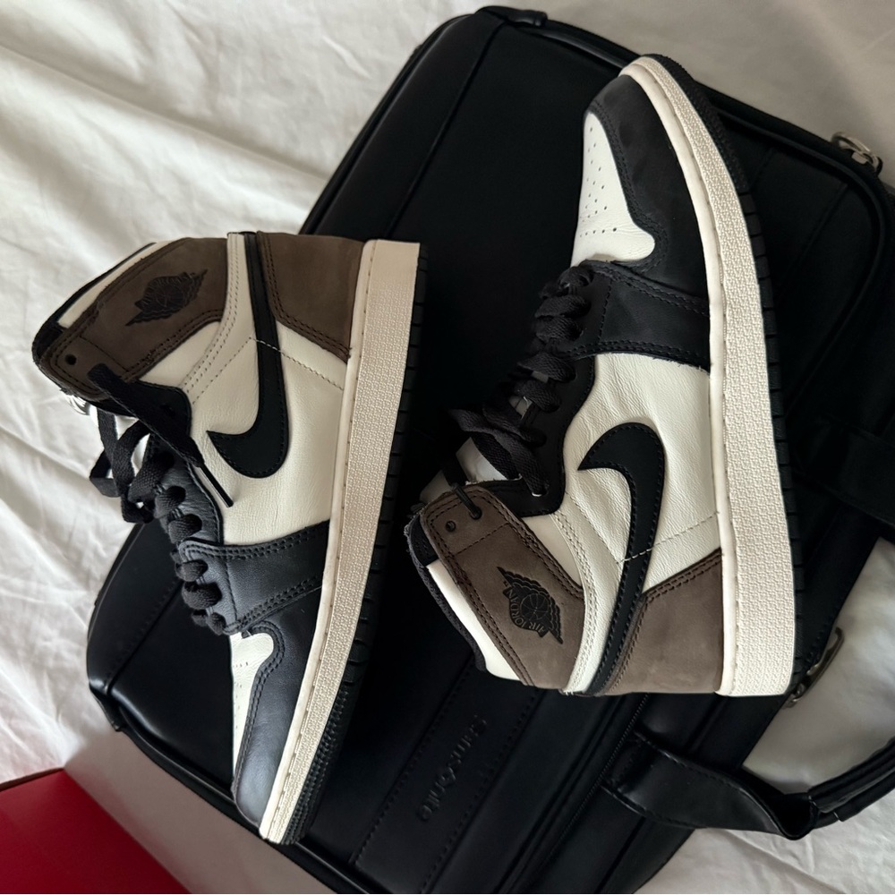Nike Mocha Black and White High-Top Sneakers-kids